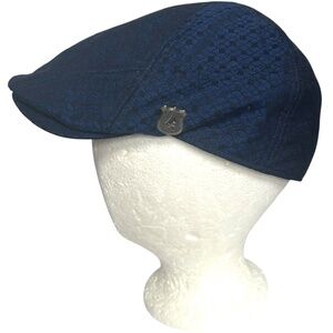 Nick Graham NewsBoy Hat Dark Blue and Black Cap Size S/M Post-Prep